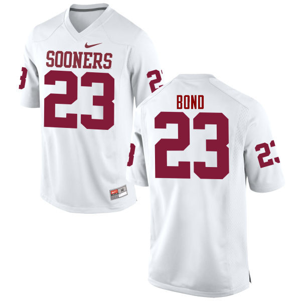 Men Oklahoma Sooners #23 Devante Bond College Football Jerseys Game-White - Click Image to Close